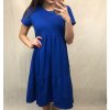 Šaty letní krátký rukáv dámské (S/M/L ONE SIZE) ITALSKá MóDA IMD21208/DU (Velikost S/M/L, Barva Černá)