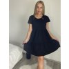 Šaty letní krátký rukáv dámské (S/M/L ONE SIZE) ITALSKá MóDA IMD21208/DU (Velikost S/M/L, Barva Černá)