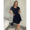 Šaty letní krátký rukáv dámské (S/M/L ONE SIZE) ITALSKá MóDA IMD21208/DU (Velikost S/M/L, Barva Černá)
