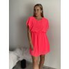 Šaty krátké šifonové krátký rukáv dámské (S/M/L ONE SIZE) ITALSKÁ MÓDA IM425149/DUR