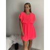 Šaty krátké šifonové krátký rukáv dámské (S/M/L ONE SIZE) ITALSKÁ MÓDA IM425149/DUR