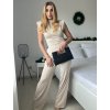 Souprava tunika krátký rukáv a kalhoty dlouhé dámská (S/M/L ONE SIZE) ITALSKÁ MÓDA IMWCA25316/DUR (Velikost S/M, Barva hnědá)