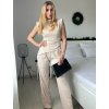 Souprava tunika krátký rukáv a kalhoty dlouhé dámská (S/M/L ONE SIZE) ITALSKÁ MÓDA IMWCA25316/DUR (Velikost S/M, Barva hnědá)