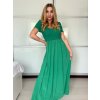Šaty dlouhé letní žebrované krátký rukáv dámské Maria-M (XS/S/M/L ONE SIZE) ITALSKÁ MÓDA IMSM25128/DUR (Velikost S/M/L, Barva růžová starorůžová)