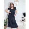 Šaty dlouhé letní žebrované krátký rukáv dámské Maria-M (XS/S/M/L ONE SIZE) ITALSKÁ MÓDA IMSM25128/DUR