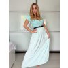 Šaty dlouhé letní žebrované krátký rukáv dámské Maria-M (XS/S/M/L ONE SIZE) ITALSKÁ MÓDA IMSM25128/DUR (Velikost S/M/L, Barva růžová starorůžová)