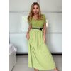 Šaty dlouhé letní žebrované krátký rukáv dámské Maria-M (XS/S/M/L ONE SIZE) ITALSKÁ MÓDA IMSM25128/DUR (Velikost S/M/L, Barva růžová starorůžová)