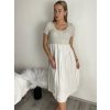 Šaty krátké letní krátký rukáv dámské (S/M/L ONE SIZE) ITALSKÁ MÓDA IM425MARIA-L/DUR (Velikost S/M, Barva béžová)