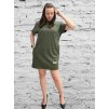 Šaty krátké oversize letní krátký rukáv dámské YOU (38/40/42/44 ONE SIZE) ITALSKÁ MÓDA IMD25021/DUR (Velikost 38/40/42, Barva béžová)