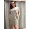 Šaty krátké oversize letní krátký rukáv dámské YOU (38/40/42/44 ONE SIZE) ITALSKÁ MÓDA IMD25021/DUR (Velikost 38/40/42, Barva béžová)