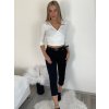 Kalhoty plátěné s páskem dámské (S/M/L ONE SIZE) ITALSKÁ MÓDA IMD24492/DU