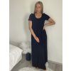 Šaty dlouhé letní krátký rukáv dámské (S/M/L ONE SIZE) ITALSKÁ MÓDA IM425MARIA-M/DU