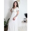 Šaty dlouhé letní krátký rukáv dámské (S/M/L ONE SIZE) ITALSKÁ MÓDA IM425MARIA-M/DU