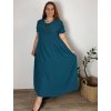 Šaty s přívěskem  dlouhé krátký rukáv dámské nadrozměr (54/56/58 ONE SIZE) ITALSKá MóDA IM424277/DR
