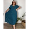 Šaty s přívěskem  dlouhé krátký rukáv dámské nadrozměr (54/56/58 ONE SIZE) ITALSKá MóDA IM424277/DR