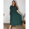 Šaty s přívěskem  dlouhé krátký rukáv dámské nadrozměr (54/56/58 ONE SIZE) ITALSKá MóDA IM424277/DR