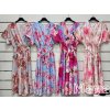 Šaty dlouhé květované krátký rukáv dámské (S/M/L ONE SIZE) ITALSKÁ MÓDA IMWMY25415