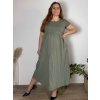 Šaty dlouhé volnočasové letní dámské nadrozměr (46/48/50 ONE SIZE) ITALSKÁ MÓDA IM425SUSANA/DUR (Velikost 48/50, Barva Černá)