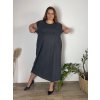 Šaty dlouhé volnočasové letní dámské nadrozměr (46/48/50 ONE SIZE) ITALSKÁ MÓDA IM425SUSANA/DUR (Velikost 48/50, Barva Černá)