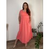 Šaty dlouhé volnočasové letní dámské nadrozměr (46/48/50 ONE SIZE) ITALSKÁ MÓDA IM425SUSANA/DUR (Velikost 48/50, Barva Černá)