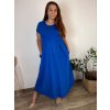Šaty dlouhé volnočasové letní dámské nadrozměr (46/48/50 ONE SIZE) ITALSKÁ MÓDA IM425SUSANA/DUR (Velikost 48/50, Barva Černá)