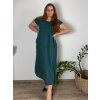 Šaty dlouhé volnočasové letní dámské nadrozměr (46/48/50 ONE SIZE) ITALSKÁ MÓDA IM425SUSANA/DUR (Velikost 48/50, Barva Černá)