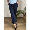 Kalhoty elegantní dámské nadrozměr (44/46/48 ONE SIZE) ITALSKÁ MÓDA IMWT25091/DUR (Velikost 44/46/48, Barva tmavě modrá)