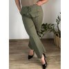 Kalhoty elegantní dámské nadrozměr (44/46/48 ONE SIZE) ITALSKÁ MÓDA IMWT25091/DUR (Velikost 44/46/48, Barva tmavě modrá)