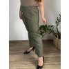 Kalhoty elegantní dámské nadrozměr (44/46/48 ONE SIZE) ITALSKÁ MÓDA IMWT25091/DUR (Velikost 44/46/48, Barva tmavě modrá)