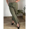 Kalhoty elegantní dámské nadrozměr (44/46/48 ONE SIZE) ITALSKÁ MÓDA IMWT25091/DUR (Velikost 44/46/48, Barva tmavě modrá)