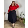 Košile oversize dlouhý rukáv dámská nadrozměr (54/56/58 ONE SIZE) ITALSKÁ MÓDA IMBM25ELISA/DUR (Velikost 54/56/58, Barva červená)