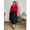 Košile oversize dlouhý rukáv dámská nadrozměr (54/56/58 ONE SIZE) ITALSKÁ MÓDA IMBM25ELISA/DUR (Velikost 54/56/58, Barva červená)