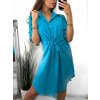 Šaty košilové stahovací 3/4 dlouhý rukáv dámské JANET (S/M/L ONE SIZE) ITALSKÁ MÓDA IMC25166/DUR