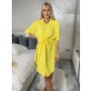 Šaty košilové stahovací 3/4 dlouhý rukáv dámské JANET (S/M/L ONE SIZE) ITALSKÁ MÓDA IMC25166/DUR