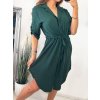 Šaty košilové stahovací 3/4 dlouhý rukáv dámské JANET (S/M/L ONE SIZE) ITALSKÁ MÓDA IMC25166/DUR