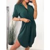 Šaty košilové stahovací 3/4 dlouhý rukáv dámské JANET (S/M/L ONE SIZE) ITALSKÁ MÓDA IMC25166/DUR
