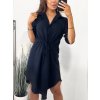Šaty košilové stahovací 3/4 dlouhý rukáv dámské JANET (S/M/L ONE SIZE) ITALSKÁ MÓDA IMC25166/DUR