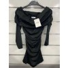 Šaty krátké carmen letní dámské (S/M/L ONE SIZE) ITALSKÁ MÓDA IMPLP2583720090/DR (Velikost S/M/L, Barva Černá)