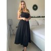 Šaty  letní bez rukávu dámské Bella (S/M/L ONE SIZE) ITALSKÁ MÓDA IMSM25BELLA/DR (Velikost S/M/L, Barva Černá)