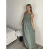 Šaty  letní bez rukávu dámské Bella (S/M/L ONE SIZE) ITALSKÁ MÓDA IMSM25BELLA/DR (Velikost S/M/L, Barva Černá)
