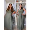 Šaty  letní bez rukávu dámské Bella (S/M/L ONE SIZE) ITALSKÁ MÓDA IMSM25BELLA/DR (Velikost S/M/L, Barva Černá)