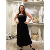 Šaty  letní bez rukávu dámské Bella (S/M/L ONE SIZE) ITALSKÁ MÓDA IMSM25BELLA/DR (Velikost S/M/L, Barva Černá)