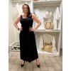 Šaty  letní bez rukávu dámské Bella (S/M/L ONE SIZE) ITALSKÁ MÓDA IMSM25BELLA/DR (Velikost S/M/L, Barva Černá)