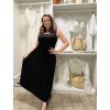 Šaty  letní bez rukávu dámské Bella (S/M/L ONE SIZE) ITALSKÁ MÓDA IMSM25BELLA/DR (Velikost S/M/L, Barva Černá)