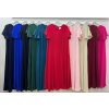 Šaty dlouhé elegantní plisované krátký rukáv dámské nadrozměr (54/56/58 ONE SIZE) ITALSKÁ MÓDA IM425AMOR/DR (Velikost 54/56/58, Barva červená)