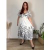 Šaty volnočasové letní krátký rukáv dámské nadrozměr (50/52/54 ONE SIZE) ITALSKÁ MÓDA IM425CARLOTTA/DUR