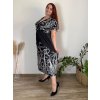 Šaty volnočasové letní krátký rukáv dámské nadrozměr (50/52/54 ONE SIZE) ITALSKÁ MÓDA IM425CARLOTTA/DUR