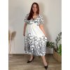 Šaty volnočasové letní krátký rukáv dámské nadrozměr (50/52/54 ONE SIZE) ITALSKÁ MÓDA IM425CARLOTTA/DUR