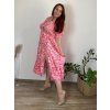 Šaty volnočasové letní krátký rukáv dámské nadrozměr LIVIA (48/50/52 ONE SIZE) ITALSKÁ MÓDA IMWGB25518-4/DUR