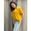 Tunika s přívěskem krátký rukáv dámská nadrozměr (L/XL/2XL ONE SIZE) ITALSKÁ MÓDA IMD23316/DUR (Velikost L/XL/2XL, Barva béžová)